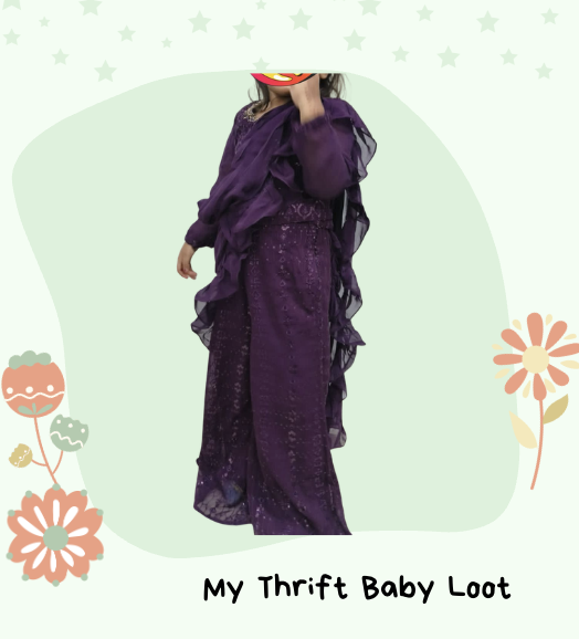 Preloved Indo western girls party wear set (4-6 years)